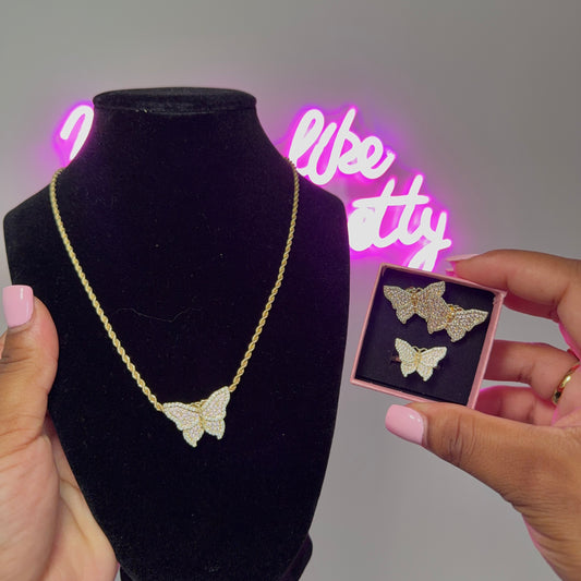Diamond Butterfly SET